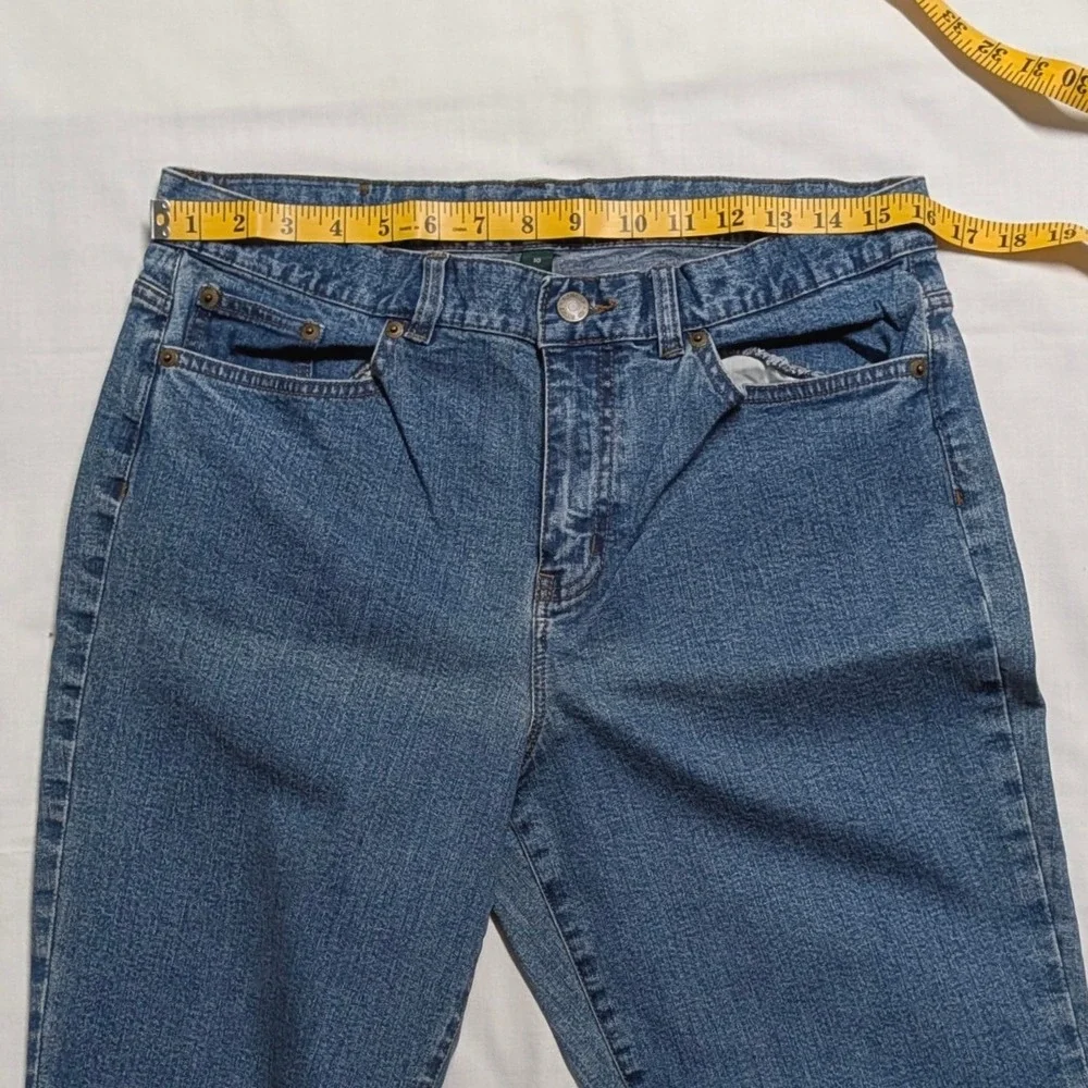 Lauren Ralph Lauren Jeans Co Blue Bootcut Flap Pocket Denim Pants Womens 10